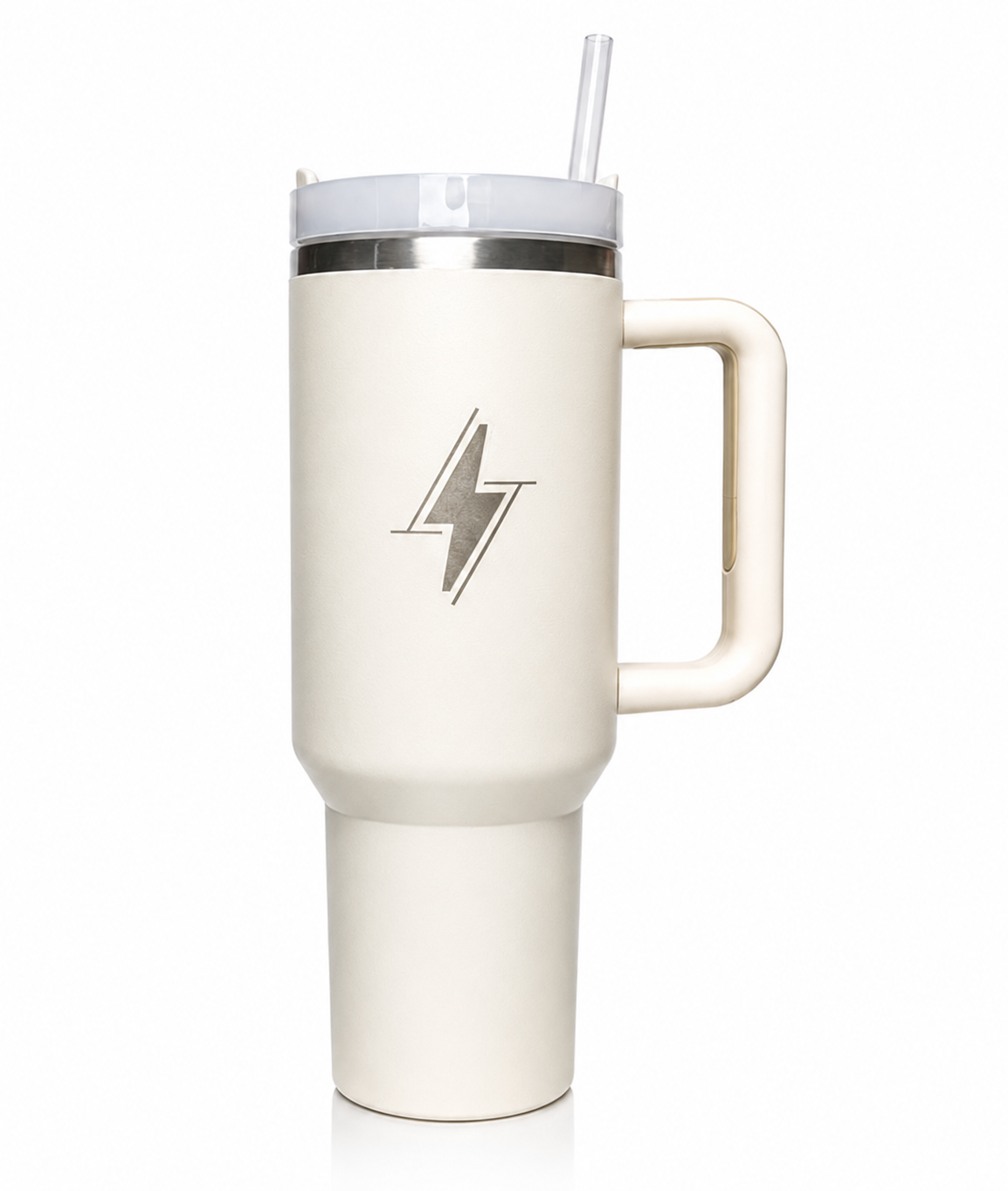 CANECA TÉRMICA 1.2LT - COM TAMPA E CANUDO - COR BRANCO