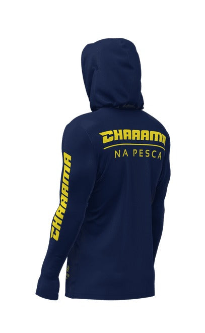 CAMISETA COM CAPUZ MASCULINO - AZUL