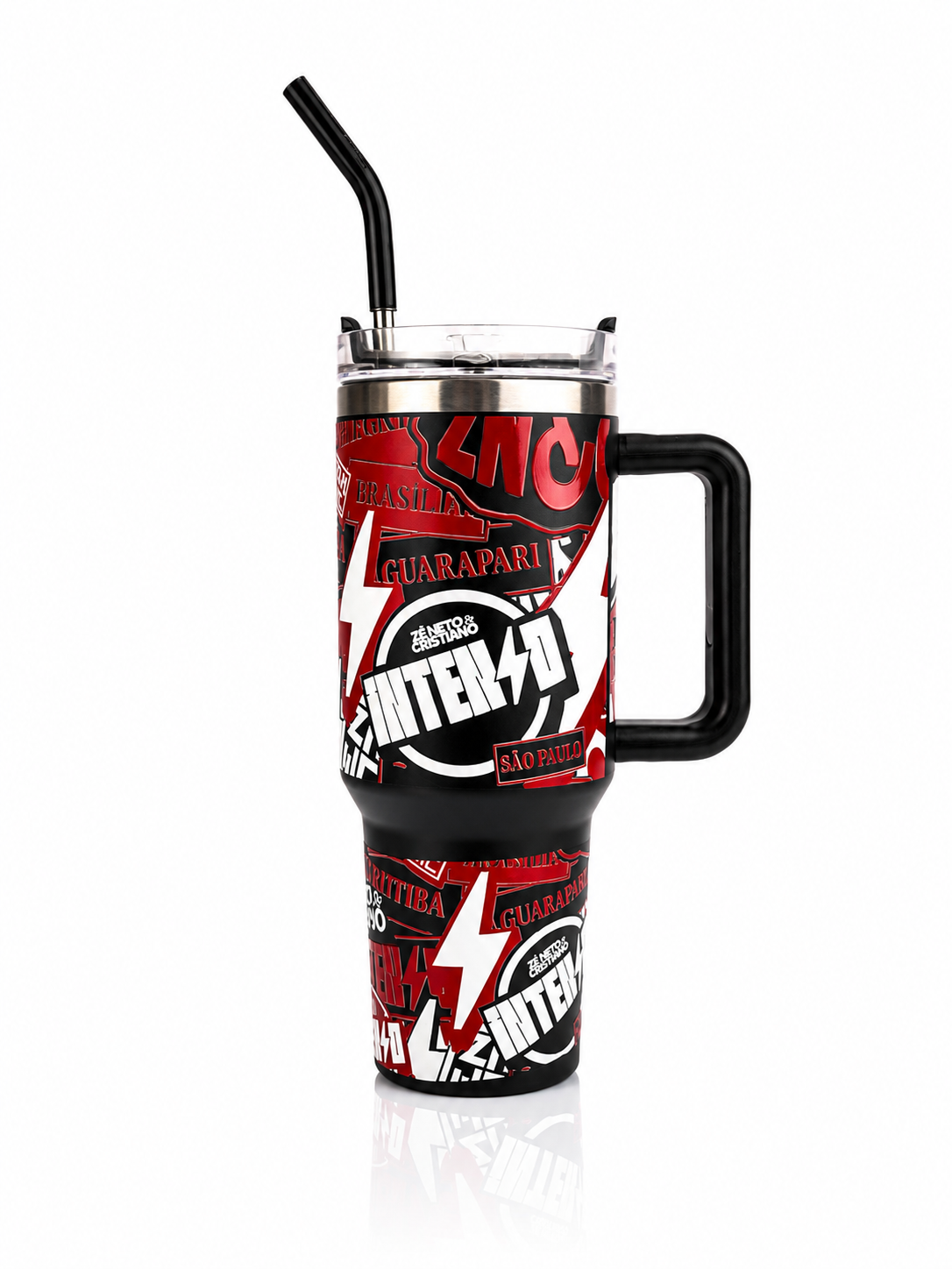 CANECA TÉRMICA INTENSO 1,2L - COM TAMPA E CANUDO