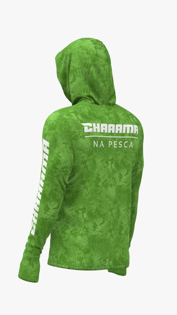 CAMISETA COM CAPUZ MASCULINO- VERDE