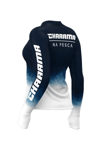 CAMISETA FEMININA - MAR PROFUNDO AZUL MARINHO DEGRADÊ