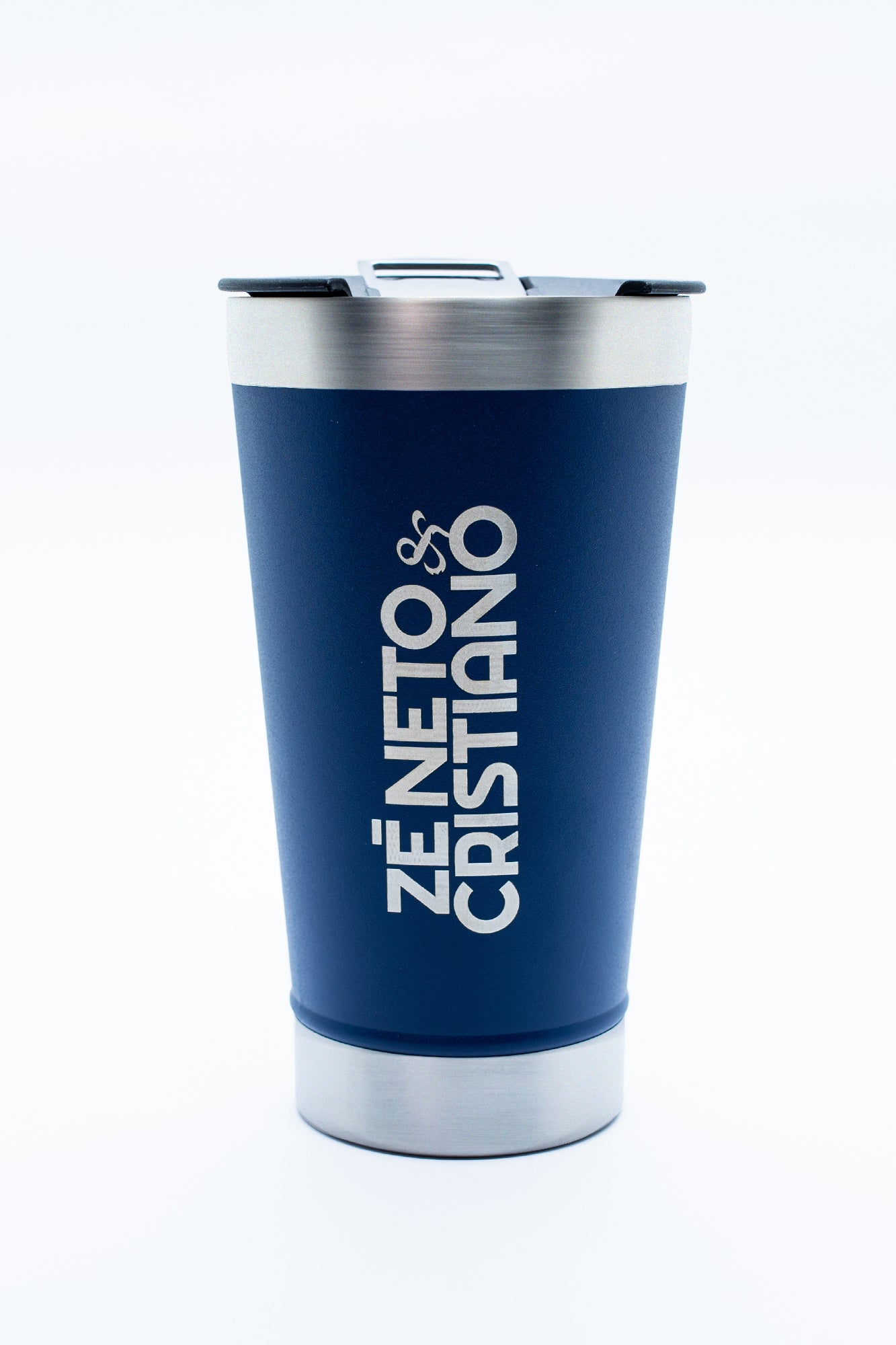 COPO TÉRMICO 500ML COM TAMPA E ABRIDOR - COR AZUL