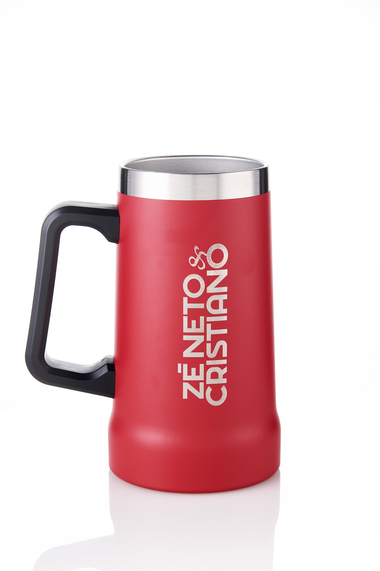 CANECA TÉRMICA INOX 700ML COM ALÇA - COR VERMELHO