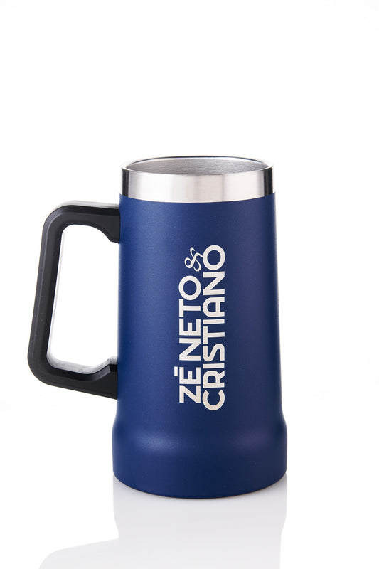 CANECA TÉRMICA INOX 700ML COM ALÇA -  AZUL ESCURO