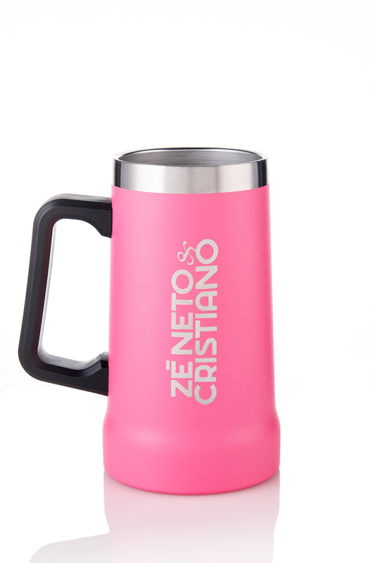 CANECA TÉRMICA INOX 700ML COM ALÇA - COR PINK